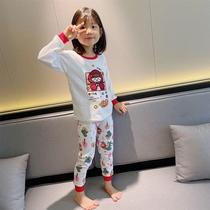 Men and women baby autumn clothes and trousers set cotton children Korean foreign underwear set Spring and Autumn girls home clothes