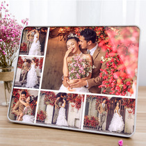 Washing photos into photo frames 12-inch woodblock print Lafite crystal photo wall display table nine-square grid photo printing customization