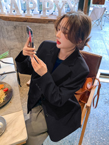 Ofenis Korea East gate black suit jacket woman 2022 new early spring and autumn temperament fashion casual Western suit