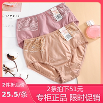 Ancient Current Pants Special Cabinet Big Code Full Cotton Middle Pocket Hip Pure Cotton Briefs 18813 Lace Breathable Triangle Pants