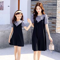  Parent-child mother-daughter dress 2021 summer new trendy Korean fashion Western style mother-daughter splicing dress