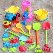 Childrens beach toy car set sand shovel and bucket play snow sand tools large children boys and girls set