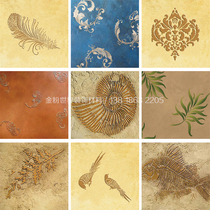 Gold powder World engraving mold diatom mud texture paint three-dimensional coating mold