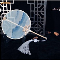 Catwalk dance fan Hanfu accessories Children girls group fan Round fan Chinese Ancient style palace fan Classical cheongsam summer