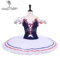Handmade custom stage performance Ballet Blue Bird dance dress sleeping beauty blue white pirate ballet show professional dress