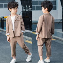 Boys small suit suit suit Spring and Autumn 3 years old baby childrens casual suit foreign style 4 Korean version 5 Flower Boy dress 6