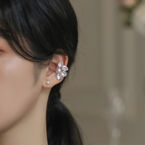 JUNJUN Original Super Fairy style flower baroque pearl 925 pure silver without pain ear clip without crashing ear bone clip