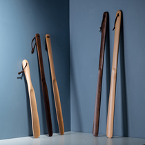 Shoe horn ultra-long free mail shoe artifact shoe pick long handle shoe dial solid wood extended shoes lie down household shoes pump