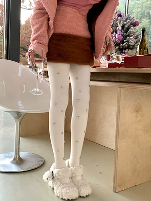 taobao agent Genuine small design velvet warm black colored socks