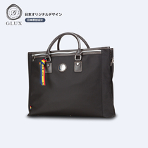 GLUX Japanese Male Business Bull Leather Briefcase Cross Section Oxford Cloth Single Shoulder Bag Inclined Cross Hand Bag Computer Bag