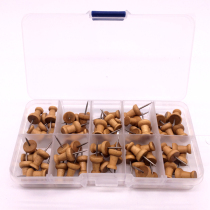 Boxed wooden pushpin pressing nails Cork board nails Birch manufacturing multi-purpose artistic creative annotation nails