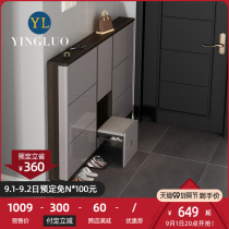  Italian light luxury ultra-thin shoe cabinet new 2020 explosion-style foyer household door dump shoe cabinet 17cm large capacity