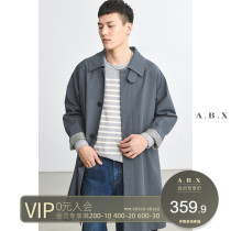 2021 Autumn New balmarken design sense windbreaker men long Korean trend handsome over knee mens coat