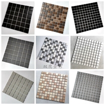 Simple black gray deep brown yellow ceramic mosaic square ceramic tile bathroom fish pond toilet non-slip wear-resistant