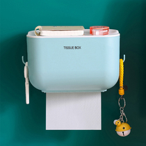 Dormitory tissue box student special dormitory bedside desk shelf drawer box toilet paper rack hook dustproof and waterproof