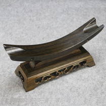 Chinese ivory holder ornaments base mahogany handicraft base Black Zi solid wood Ruyi frame treasure sword support frame