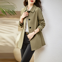 Shallow bean green windwear woman in the spring 2023 new Han Edition high - end brand small commuter coat