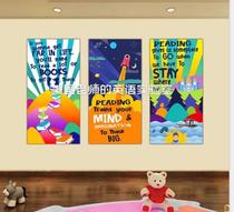 Primary school Junior High School picture book library English institution Reading room English poster decoration banner Huanchuang decoration posting arrangement
