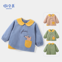 Aobemei Baby Dress Children's Corduroy Backwear Baby Cotton Bib Guard Men's and Women's Treasure Apron Fall Winter