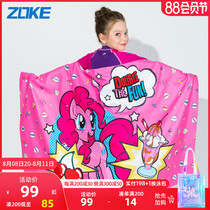Zukke Children Suction Towels Little girl large speed dry swimming towel Little Marbalie CS print girl bath towel