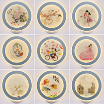 Wall lamp Bedside lamp Wall bedroom modern minimalist background painting Wedding room card pass living room led staircase aisle lamp