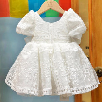 Baby one year old dress Summer Girl Hundred Days foreign piano performance high-end childrens evening dress flower girl princess dress