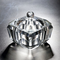 Light luxury creative ashtray crystal glass with cover anti-fly ash personality trend home living room office ashtray