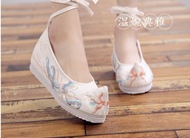 New Hanfu embroidered shoes womens fashion antique classical ethnic clothing shoes with skirts students Chinese style canvas