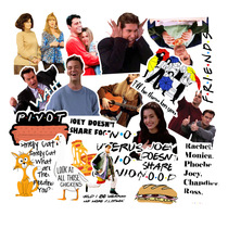50 photos of old friends remember live-action sticker Friends Peripheral Computer Notebook guitar Phone iPad Waterproof Sticker