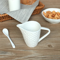 Ceramic milk jug milk jug Milk Jar creative relief with handle Western sauce pot