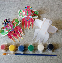 Weifang kite sand swallow kite goldfish size blank DIY graffiti painting paper kite childrens special classroom