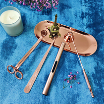 Aroma candle tool set scissors fire hook extinguishing Candle cover tray accessories three-piece set electronic ignition igniter
