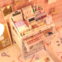 Drawer type Desktop Storage Box storage box storage box household plastic transparent snack storage girl dormitory finishing artifact