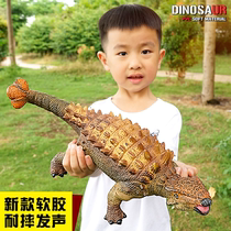 Large simulation soft glue will be called Dinosaur childrens toys animal model Tyrannosaurus Triceratops Dragon plastic boy