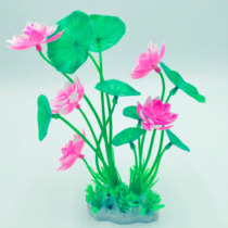 Fish tank landscaping simulation water plant Aquarium decoration simulation lotus plastic water plant set fake water plant foreground water plant