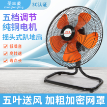 Powerful electric fan shaking head floor fan household desktop sitting fan commercial high-power industrial electric fan floor fan