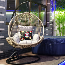 Outdoor hanging basket rattan chair outdoor balcony Leisure swing swing chair hanging chair courtyard garden swing indoor single cradle