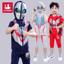 Sero Ultraman clothing Childrens summer clothes Boy suit Short sleeve summer boy Spider-man clothes Kids childrens clothing