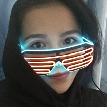 Bar burst lightning sound glasses Blinds luminous glasses LED flash glasses Shake sound short video Bundy glasses