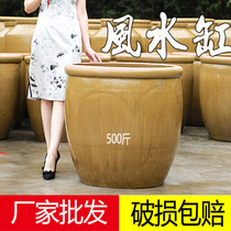 Old-style ceramic household storage water storage and rural large cylinder outdoor fish cylinder