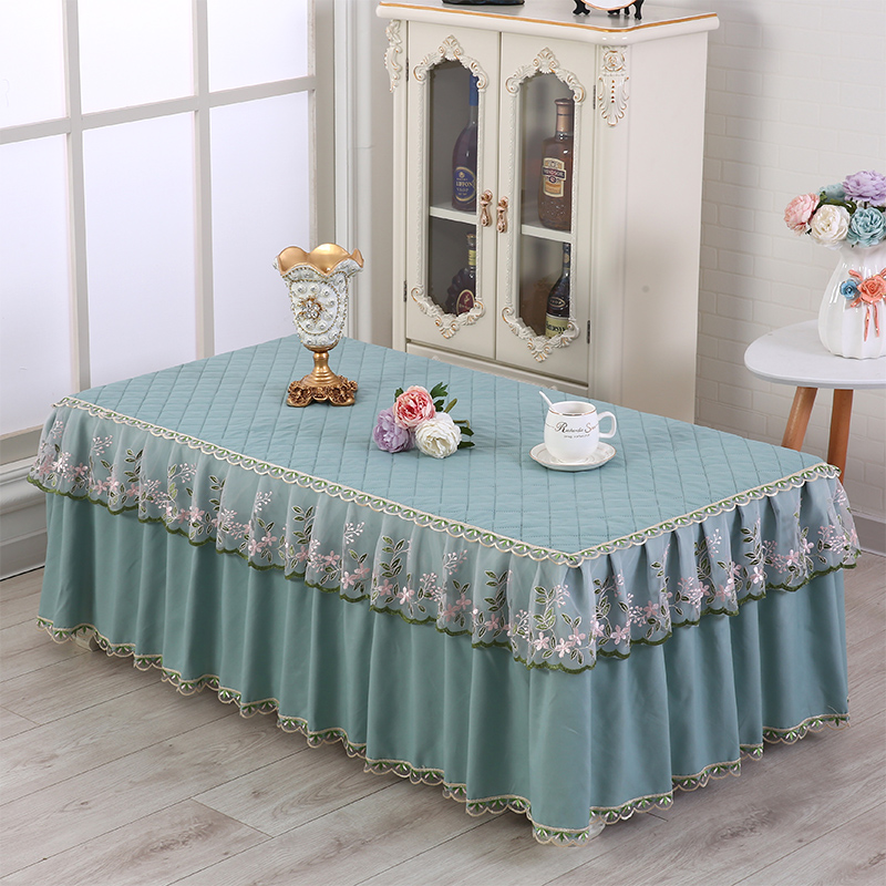 Tea table cloth rectangular fabric lace table mat living room non-slip coffee table cover all-inclusive TV cabinet dust cover