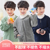 Boys baby fall winter down jacket overcoat corduroy zipper small medium and large children long sleeve protective clothing bib foreign style anti-dirty