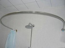 Bifile bathroom U-shaped stainless steel shower curtain rod perforated bathroom Rod toilet shower curtain frame can be customized without rust