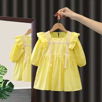 Girl dress autumn 2021 new spring and autumn little girl children princess dress Children Baby foreign style cotton dress