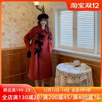 Tang suit womens Chinese style coat womens winter Chinese New Years dress improved cheongsam jacket autumn and winter loose retro coat