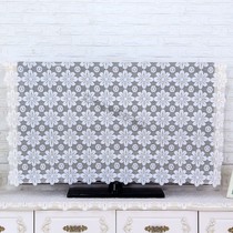 TV cabinet cover dust cover cloth computer freezer cover universal TV set new refrigerator cover gray cloth lace