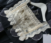 New product S-Q Japanese-style hand-made full lace stitching elegant Sen women false collar decorative teapot brooch shawl 2 colors