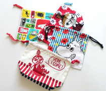 S-Q New products Japan Single Nordic Color Cartoon printed eco-friendly hand carrying single shoulder bag cotton drawing rope to contain small cloth bag
