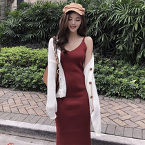 2021 summer dress light cooked socialite autumn niche thin suit sweet jacket sexy suspender dress two-piece set