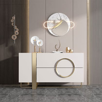 Solid wood Italian light luxury entrance cabinet Dining side cabinet Bedroom post-modern locker Foyer aisle home decoration cabinet